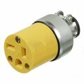 American Imaginations 20 AMP Round Yellow 3-Wire Connector Plastic-Stainless Steel AI-36873